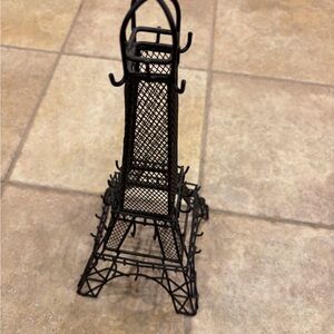 Black Eiffel Tower Wire Jewelry Holder